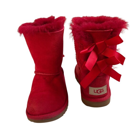 UGG Toddler Bailey Bow Boots (Red) - Size 10 - Picture 6 of 9